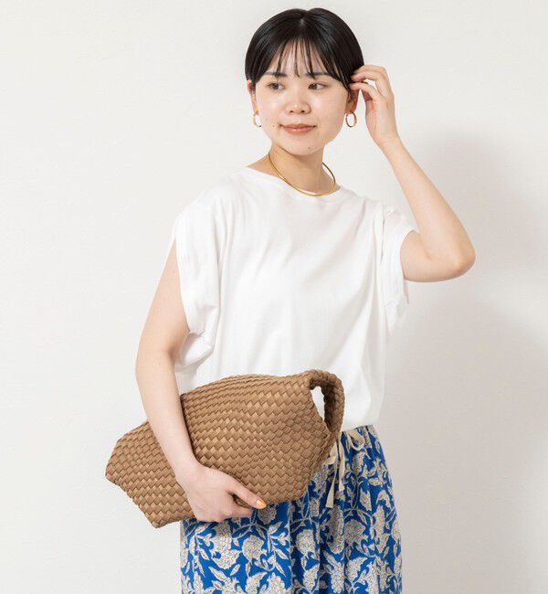 Rie Miller「変形フレンチスリーブボートネックカットソー」|Tシャツ・カットソー|
