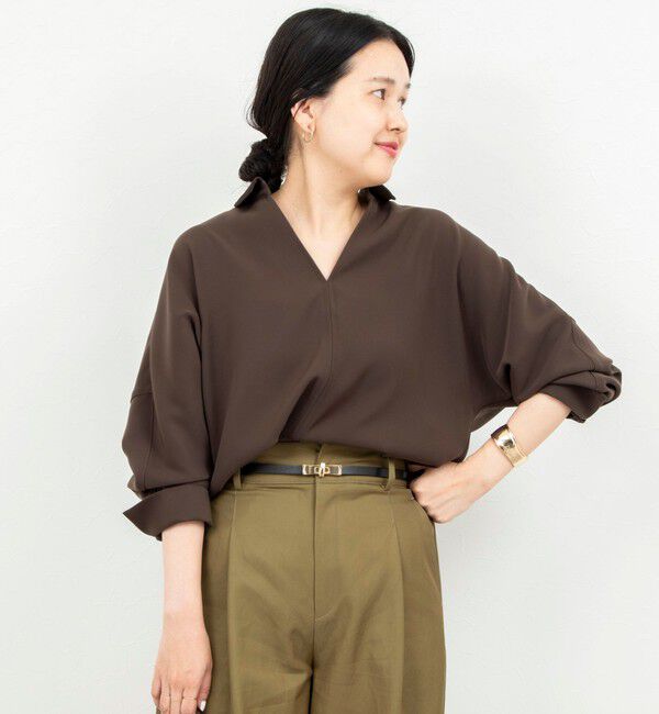 NOLLEY'S sophi「【一部WEB限定カラーアイテム】《セットアップ対応》ウォッシャブルツイルスキッパーシャツ」|シャツ・ブラウス|