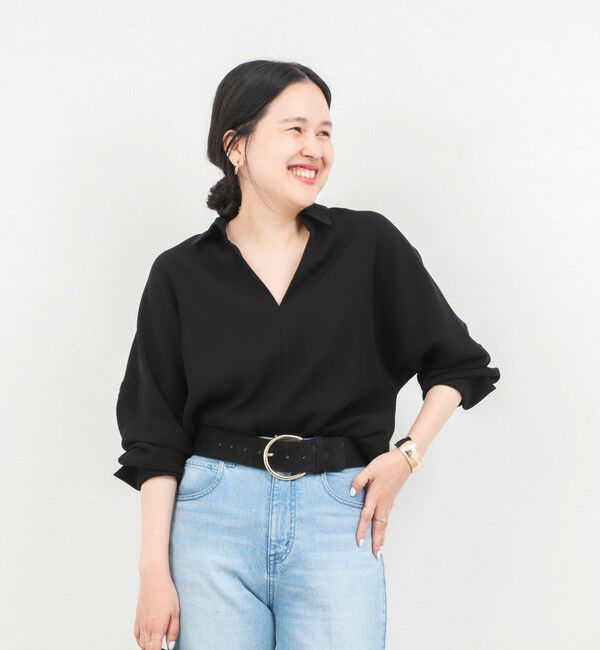NOLLEY'S sophi「【一部WEB限定カラーアイテム】《セットアップ対応》ウォッシャブルツイルスキッパーシャツ」|シャツ・ブラウス|