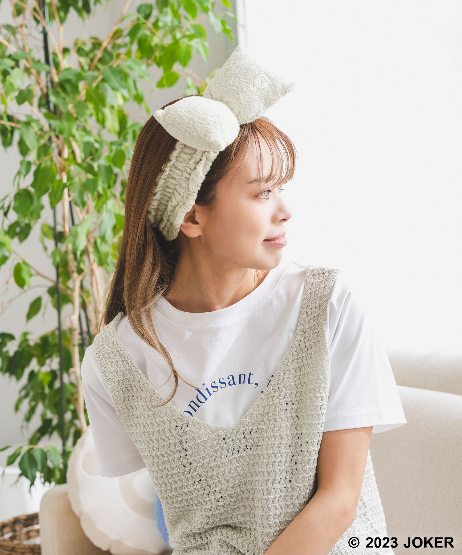 ROPE PICNIC PASSAGE「【Pingu &times; ROPE' PICNIC】パイルもこもこリボンヘアターバン」|ヘアバンド|