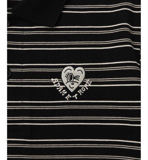 ADAM ET ROPE'「【Chocomoo&times;ADAM ET ROPE'】EX 刺しゅうPOLO」|ポロシャツ|
