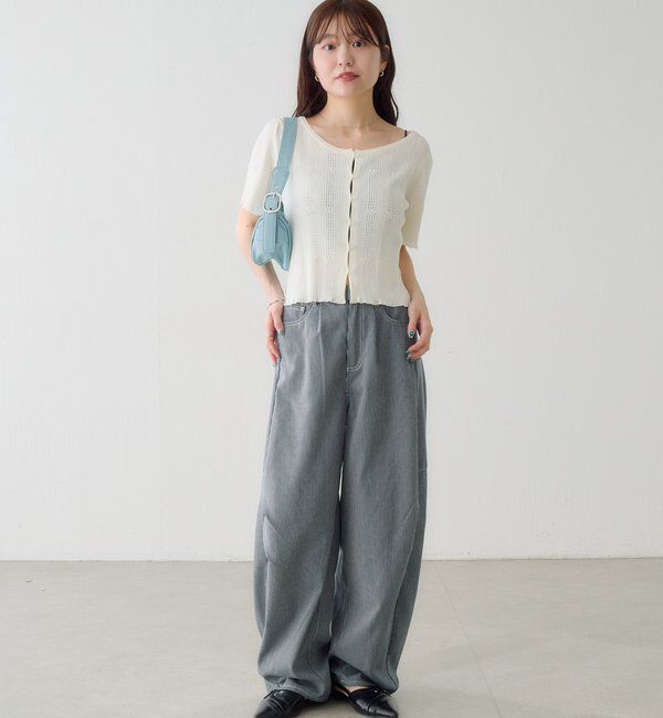  「フラワージャガードニットカーディガン」|カーディガン|