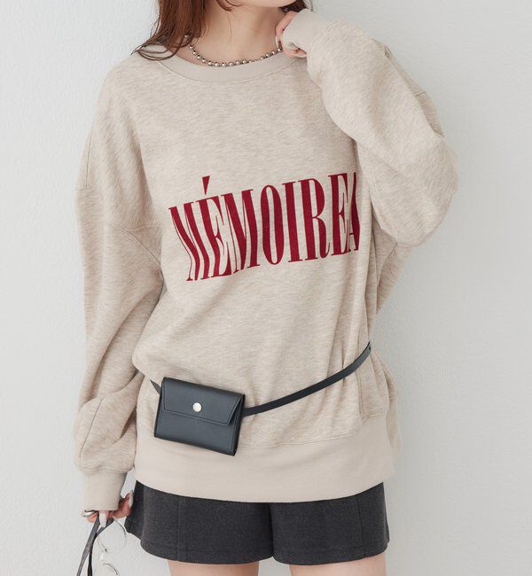  「フロッキーロゴ裏起毛スウェット」|Tシャツ・カットソー|