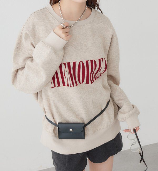  「フロッキーロゴ裏起毛スウェット」|Tシャツ・カットソー|