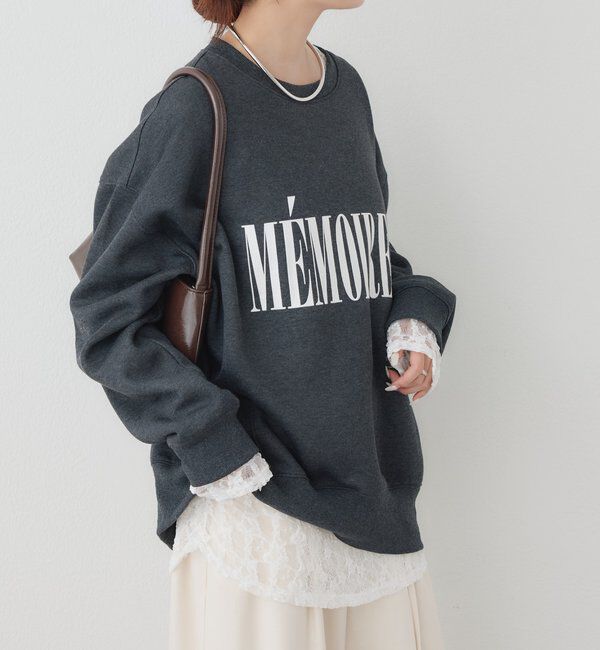  「フロッキーロゴ裏起毛スウェット」|Tシャツ・カットソー|