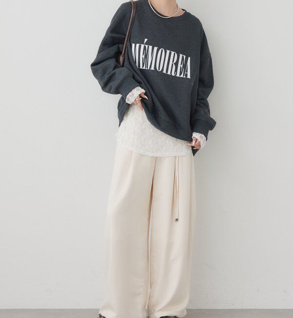  「フロッキーロゴ裏起毛スウェット」|Tシャツ・カットソー|