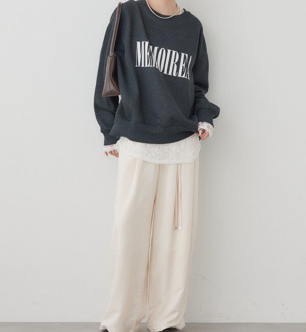  「フロッキーロゴ裏起毛スウェット」|Tシャツ・カットソー|