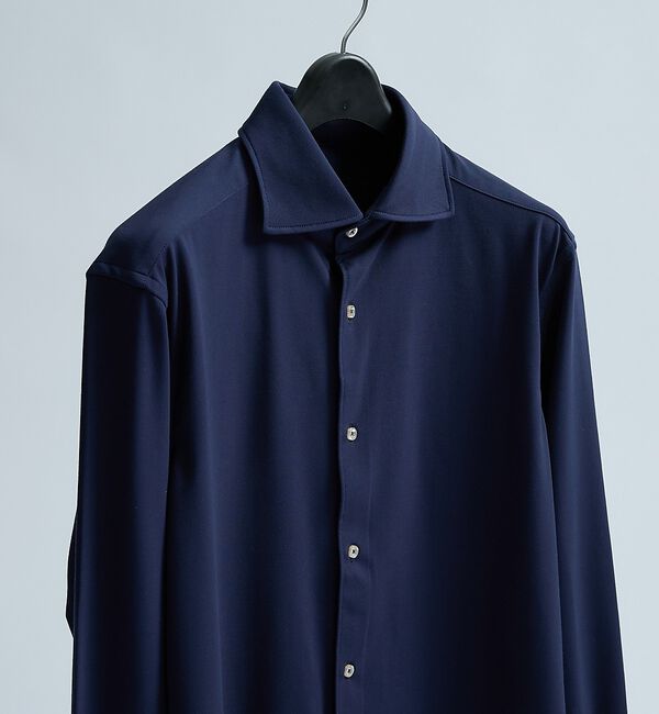 ABAHOUSE「【接触冷感】アイスピケ ストレッチ 長袖シャツ / FLEX SHIRTS」|シャツ・ブラウス|
