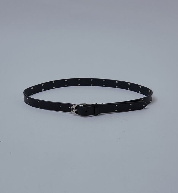 ABAHOUSE「【UNISEX】 COW LEATHER (SHOULDER) STUDS BE」|ベルト|ブラック