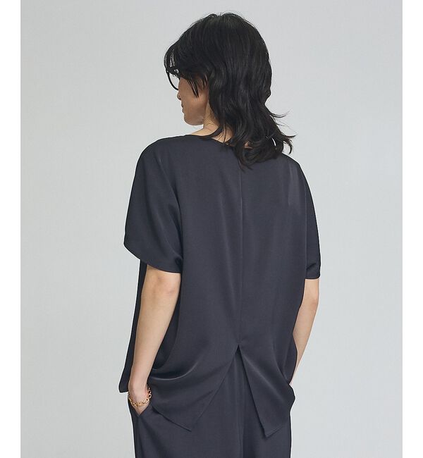 qualite「【接触冷感＆吸水速乾】新色入荷！クールサテンブラウス/セットアップ対応」|シャツ・ブラウス|