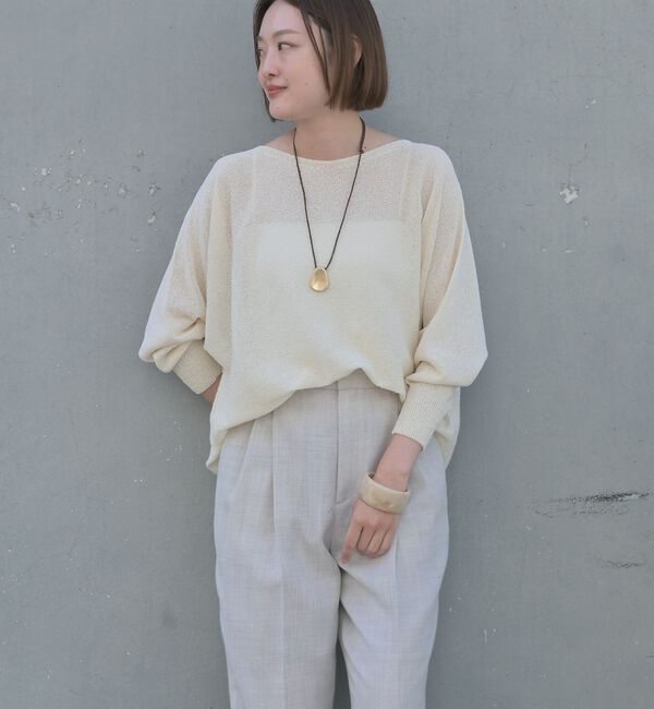 qualite「【夏まで快適に着られる】camifineニットプルオーバー」|Tシャツ・カットソー|