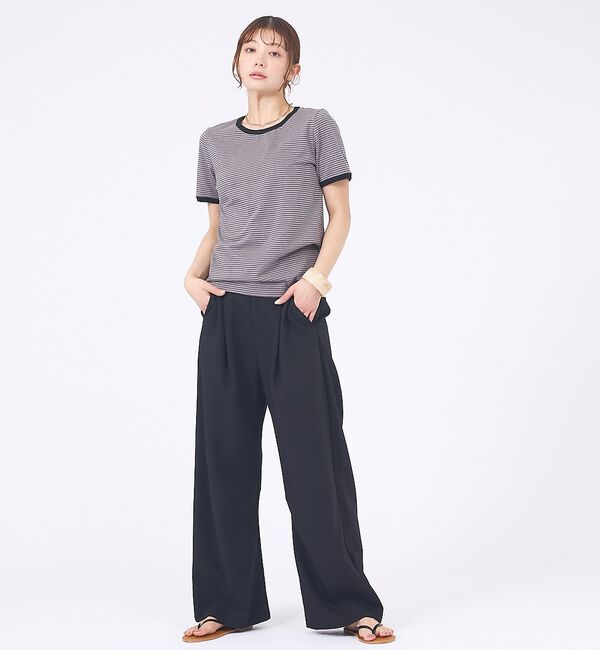 abahouse mavie「【リンガーT】ボーダーコンパクトTシャツ」|Tシャツ・カットソー|