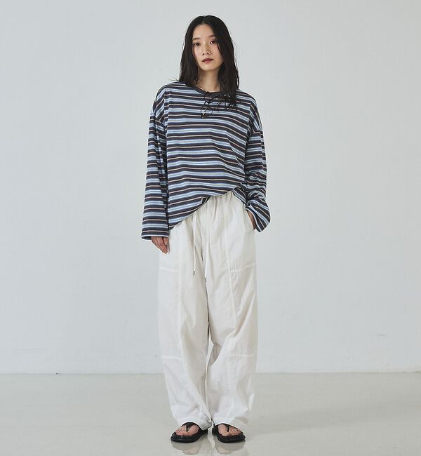 abahouse mavie「マルチボーダーロングTシャツ」|Tシャツ・カットソー|