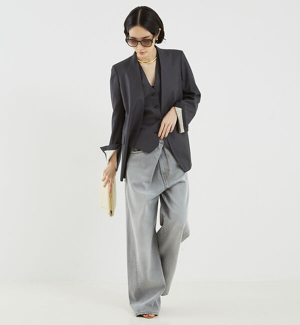 The Store by C' 「【DARKPARK】INES FOLD OVER DENIM ASIAN FIT」|デニム|