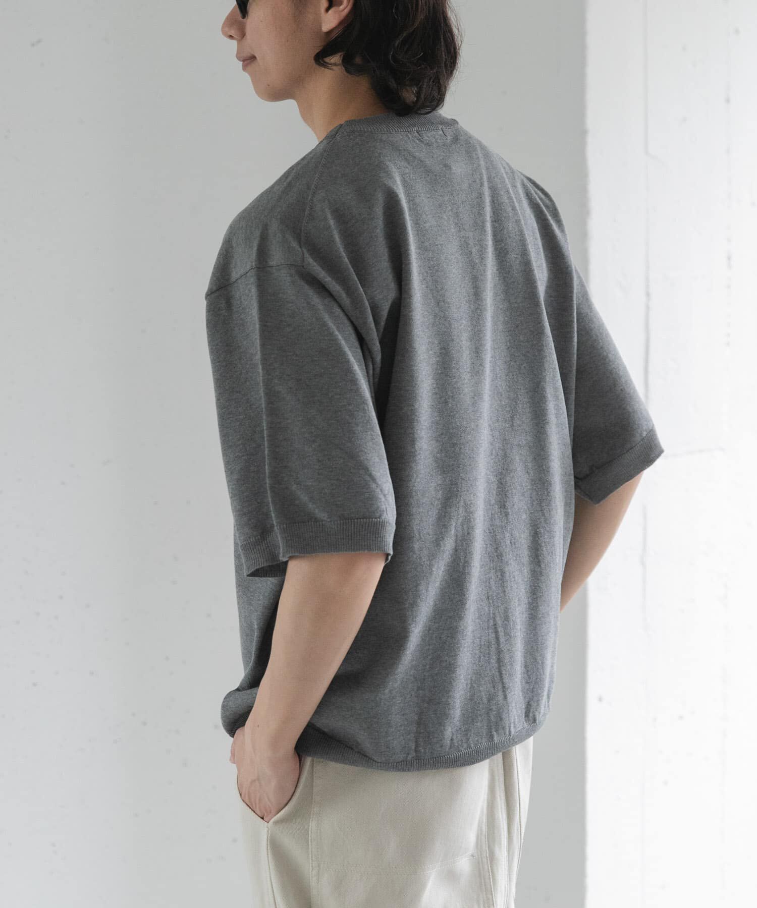 URBAN RESEARCH DOORS「FORK&SPOON　クルーネックニットTシャツ」|ニット・セーター|