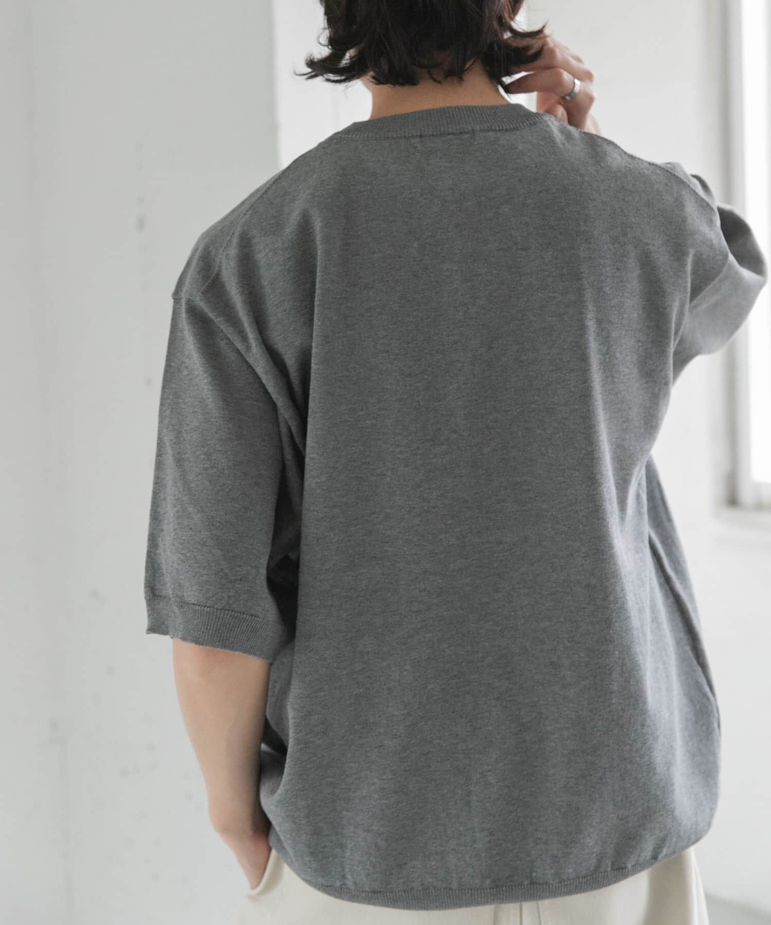 URBAN RESEARCH DOORS「FORK&SPOON　クルーネックニットTシャツ」|ニット・セーター|