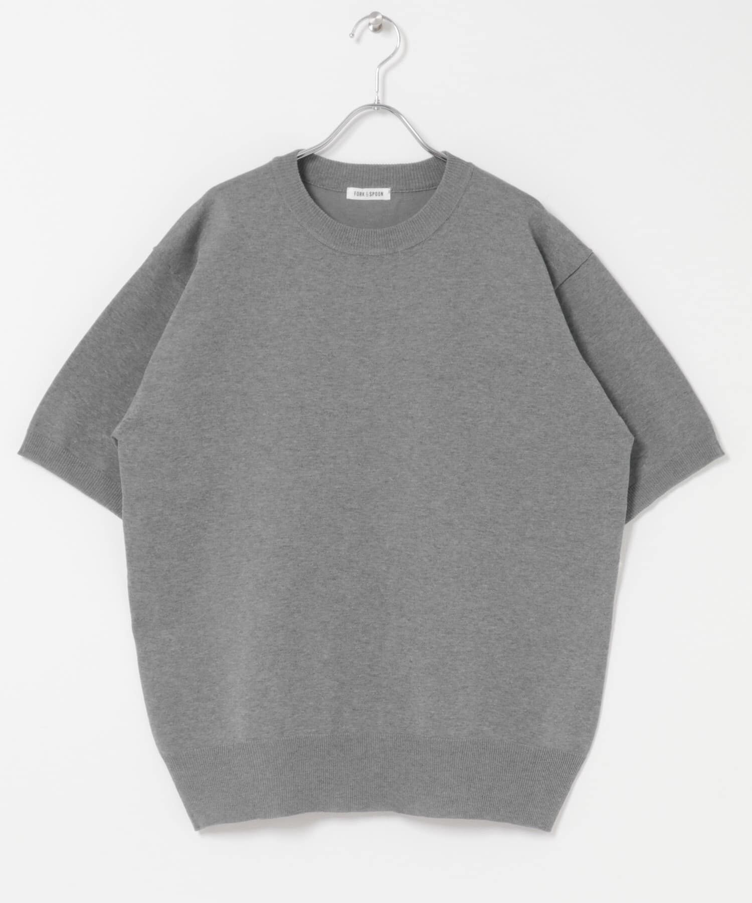 URBAN RESEARCH DOORS「FORK&SPOON　クルーネックニットTシャツ」|ニット・セーター|