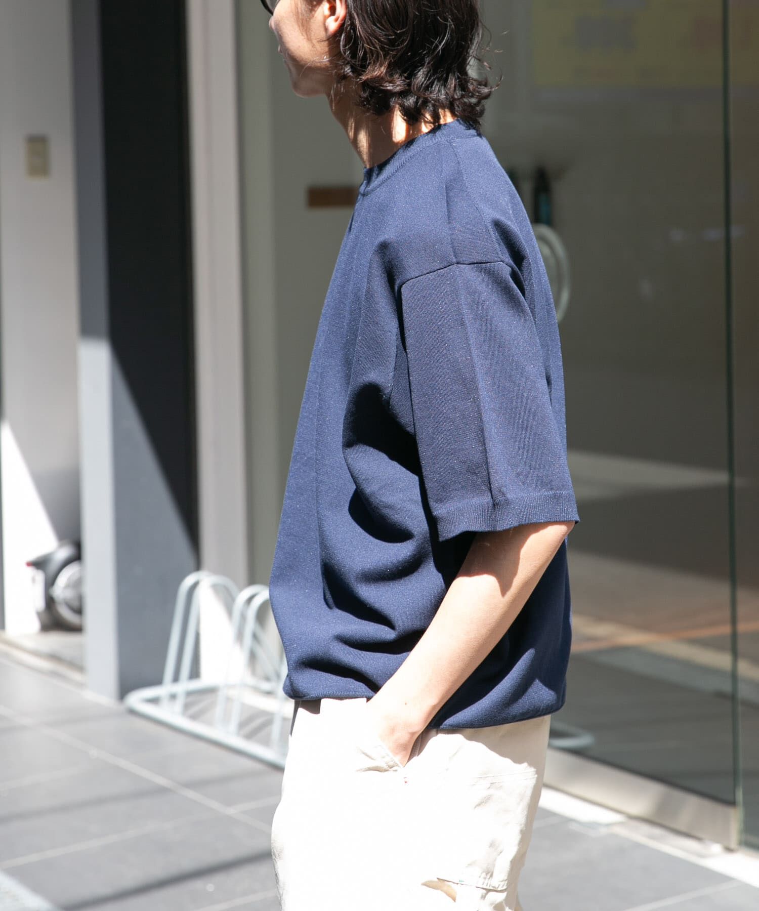 URBAN RESEARCH DOORS「FORK&SPOON　クルーネックニットTシャツ」|ニット・セーター|
