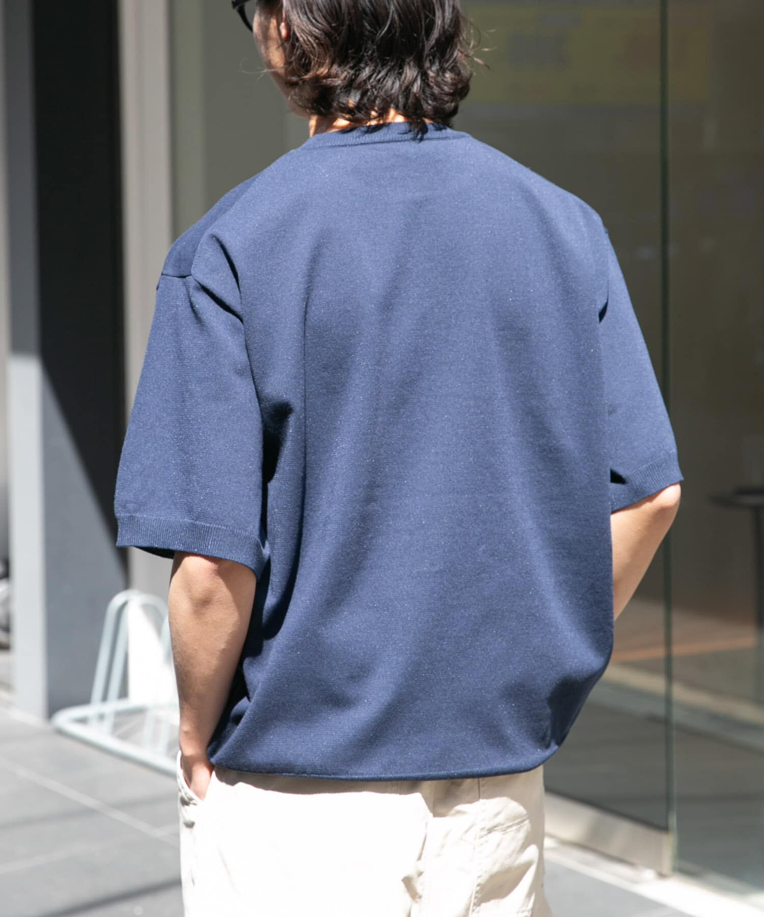 URBAN RESEARCH DOORS「FORK&SPOON　クルーネックニットTシャツ」|ニット・セーター|