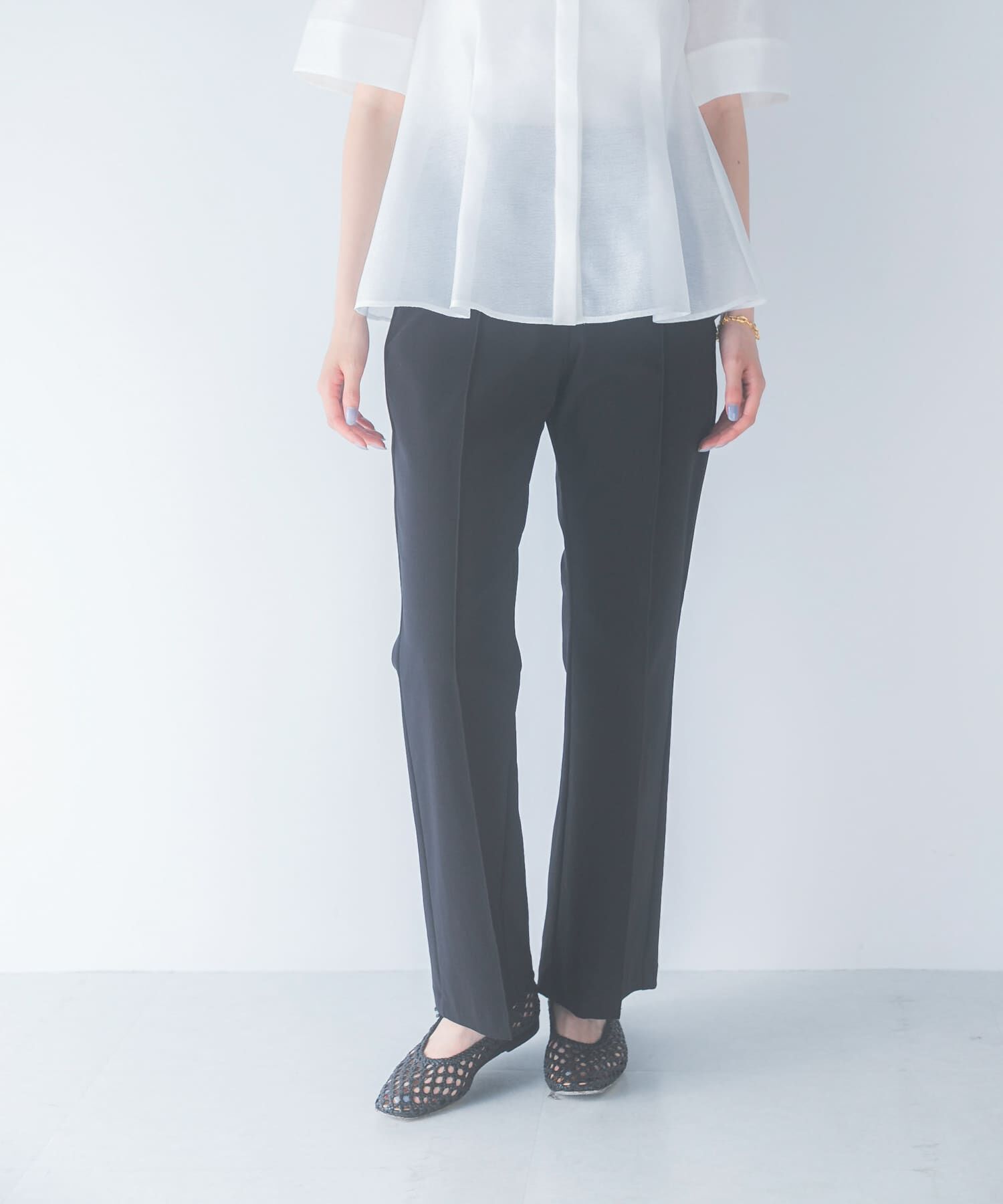 URBAN RESEARCH ROSSO「トリコットリブストレッチフレアパンツ」|その他|