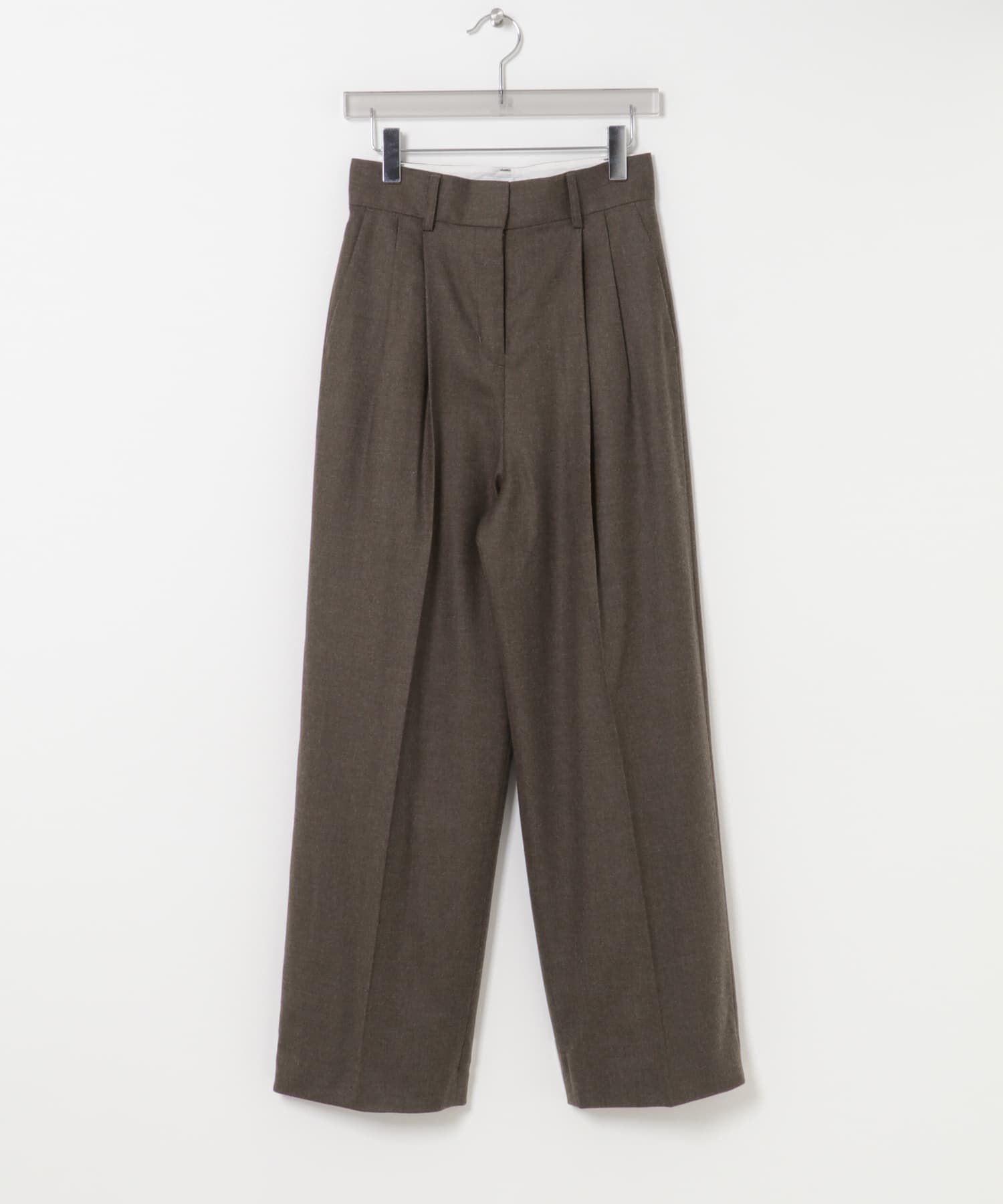 URBAN RESEARCH「new basic　SAXONY HIGH WAIST PANTS」|その他|ブラウン