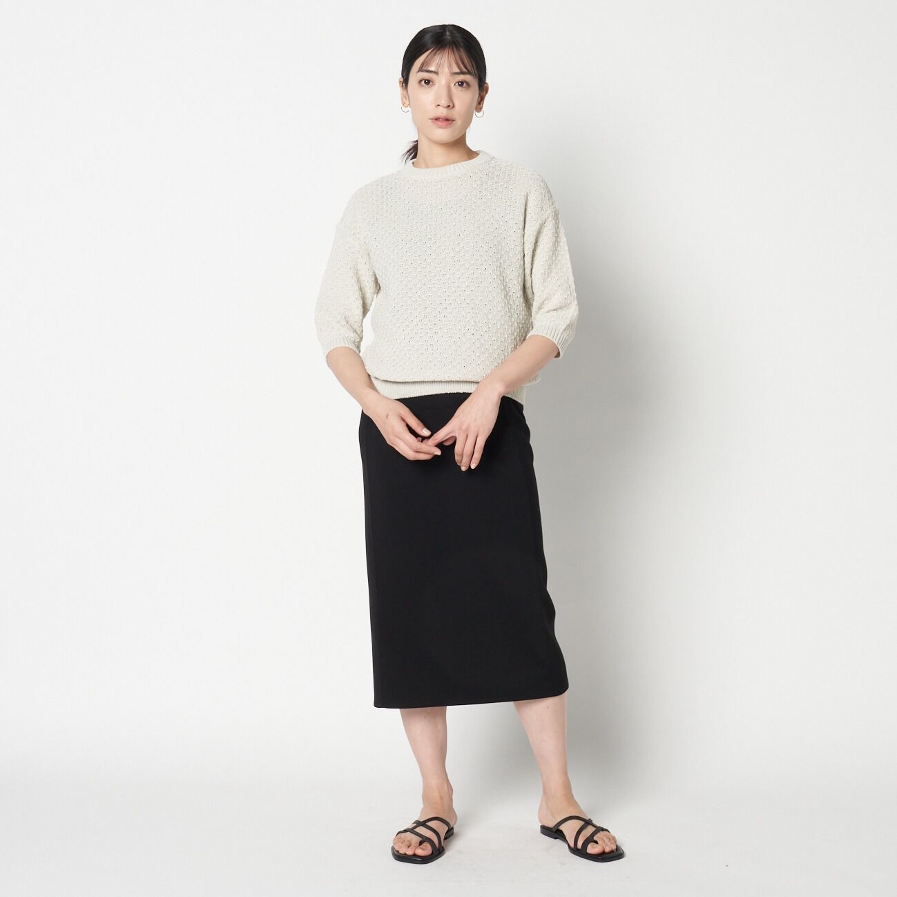 HELIOPOLE「HELIOPOLE SILKY DOUBLE TWILL LEAN SK」|スカート|