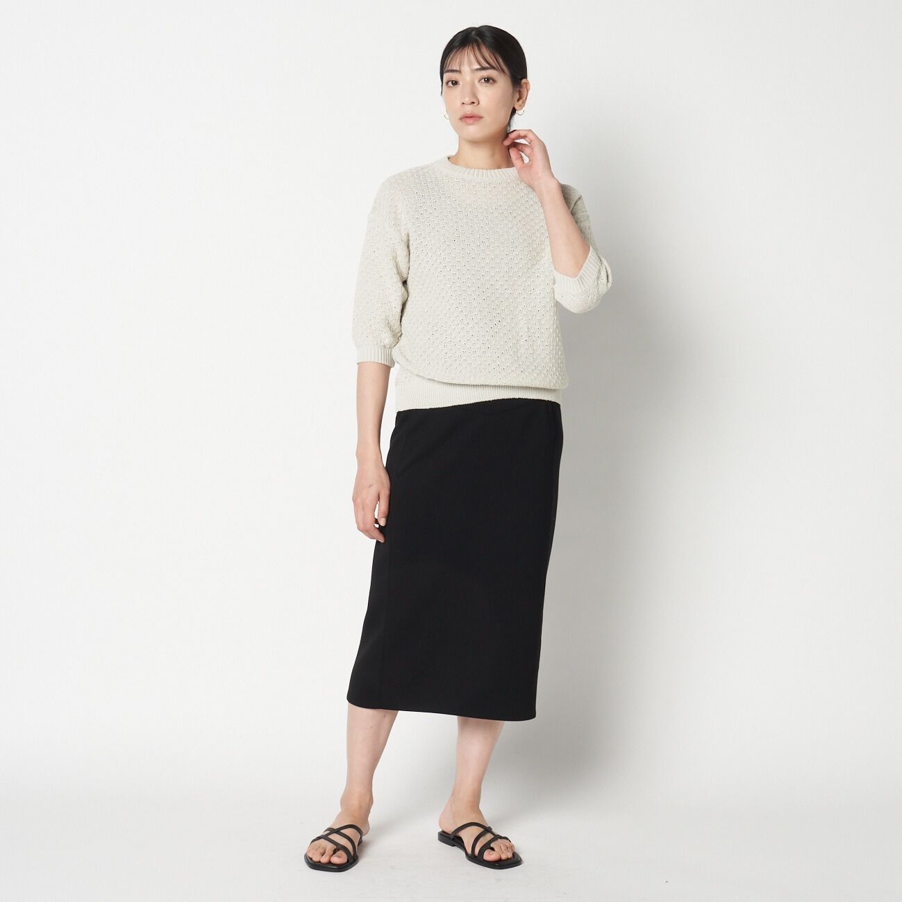HELIOPOLE「HELIOPOLE SILKY DOUBLE TWILL LEAN SK」|スカート|