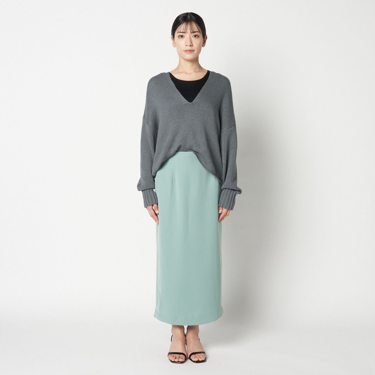 HELIOPOLE「HELIOPOLE SILKY DOUBLE TWILL LEAN SK」|スカート|