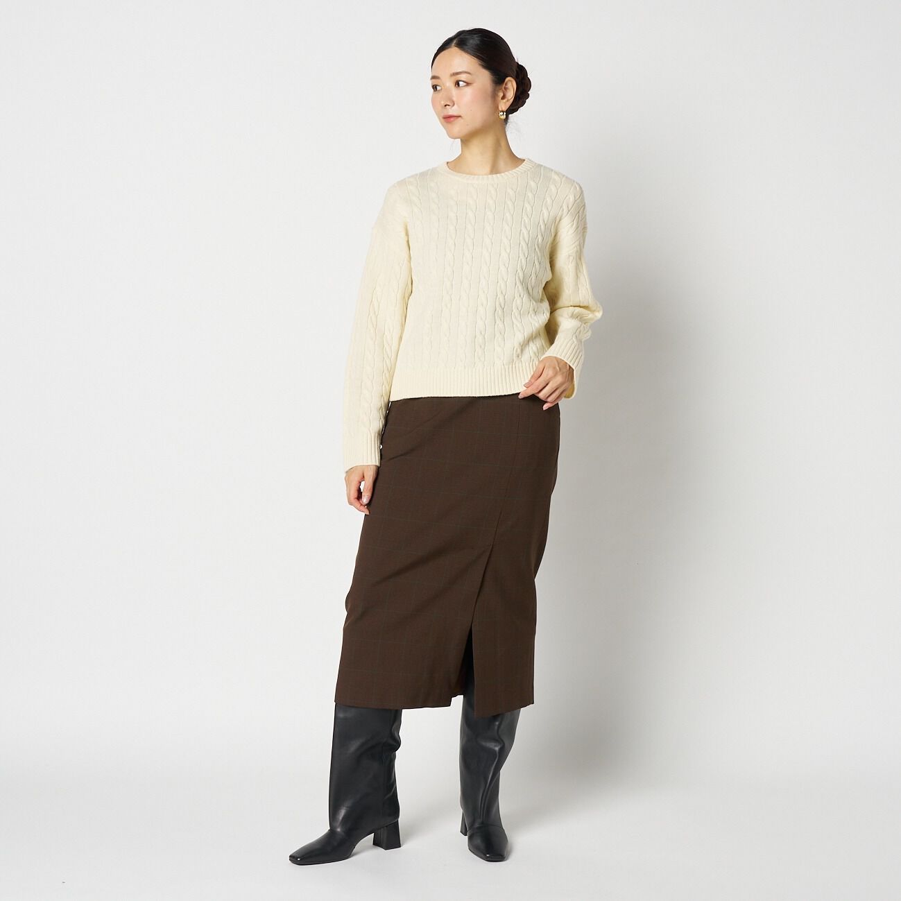HELIOPOLE「HELIOPOLE CHECK I LINE SKIRT」|スカート|