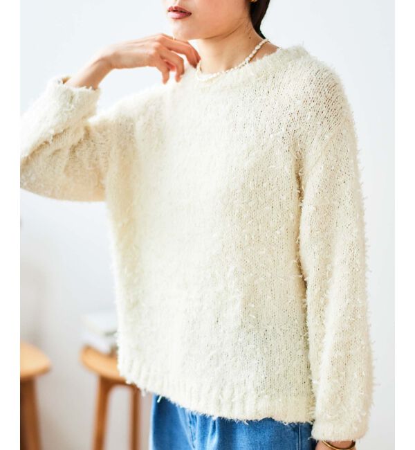 le.coeur blanc「チュール&times;フェザープルオーバー」|ニット・セーター|