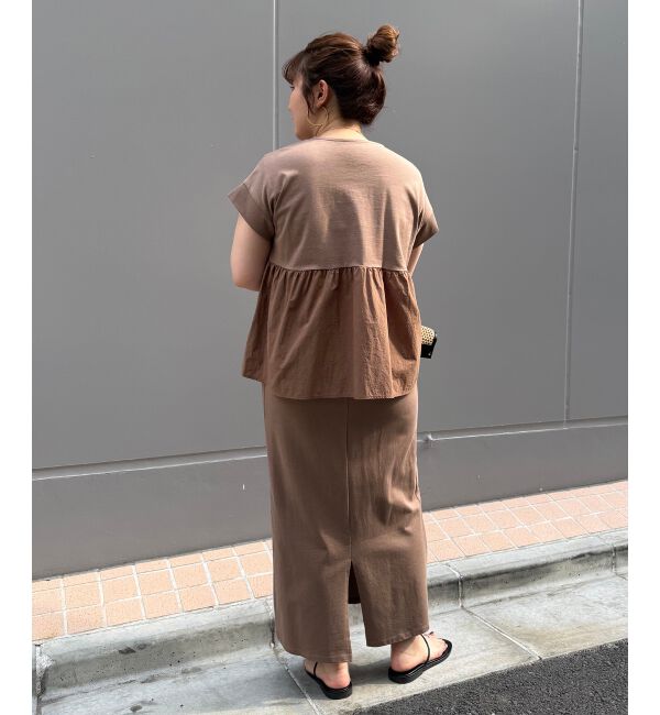  「MVS天竺プルオーバー&times;スカートセット」|ワンピース|
