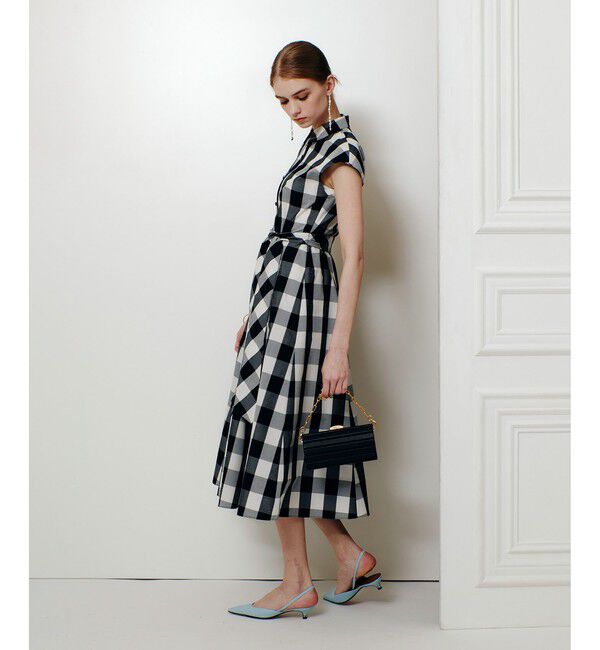 LOULOU WILLOUGHBY「【LOULOU WILLOUGHBY】スラブギンガムシャツワンピース」|ワンピース|