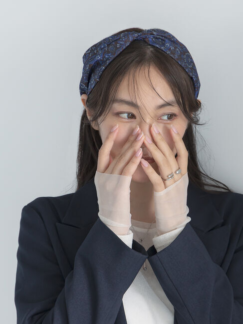 Te chichi「ジャガード織ヘアバンド」|その他|ブルー