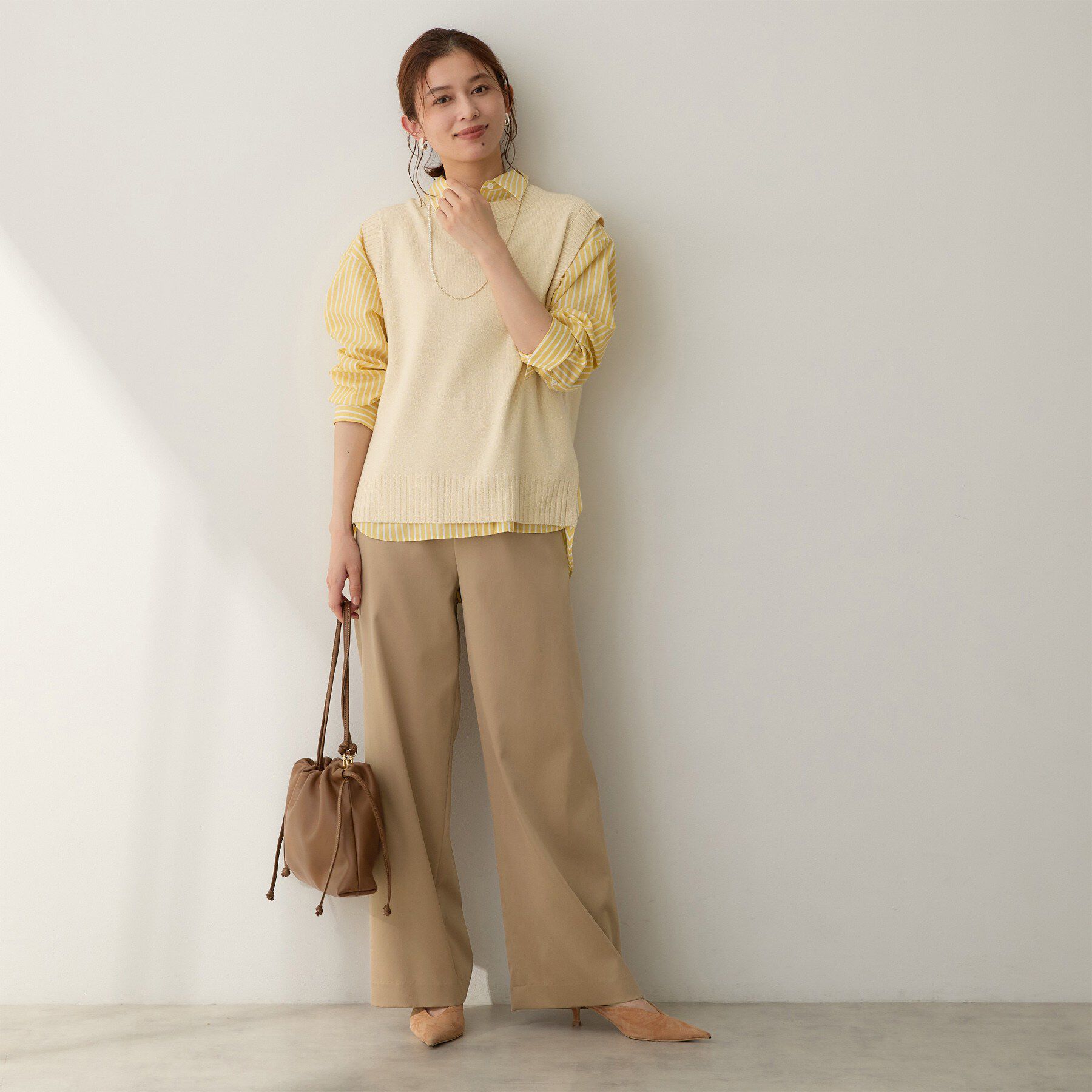 UNTITLED「【ウエストゴム】シャイニーキュプラワイドパンツ」|その他|