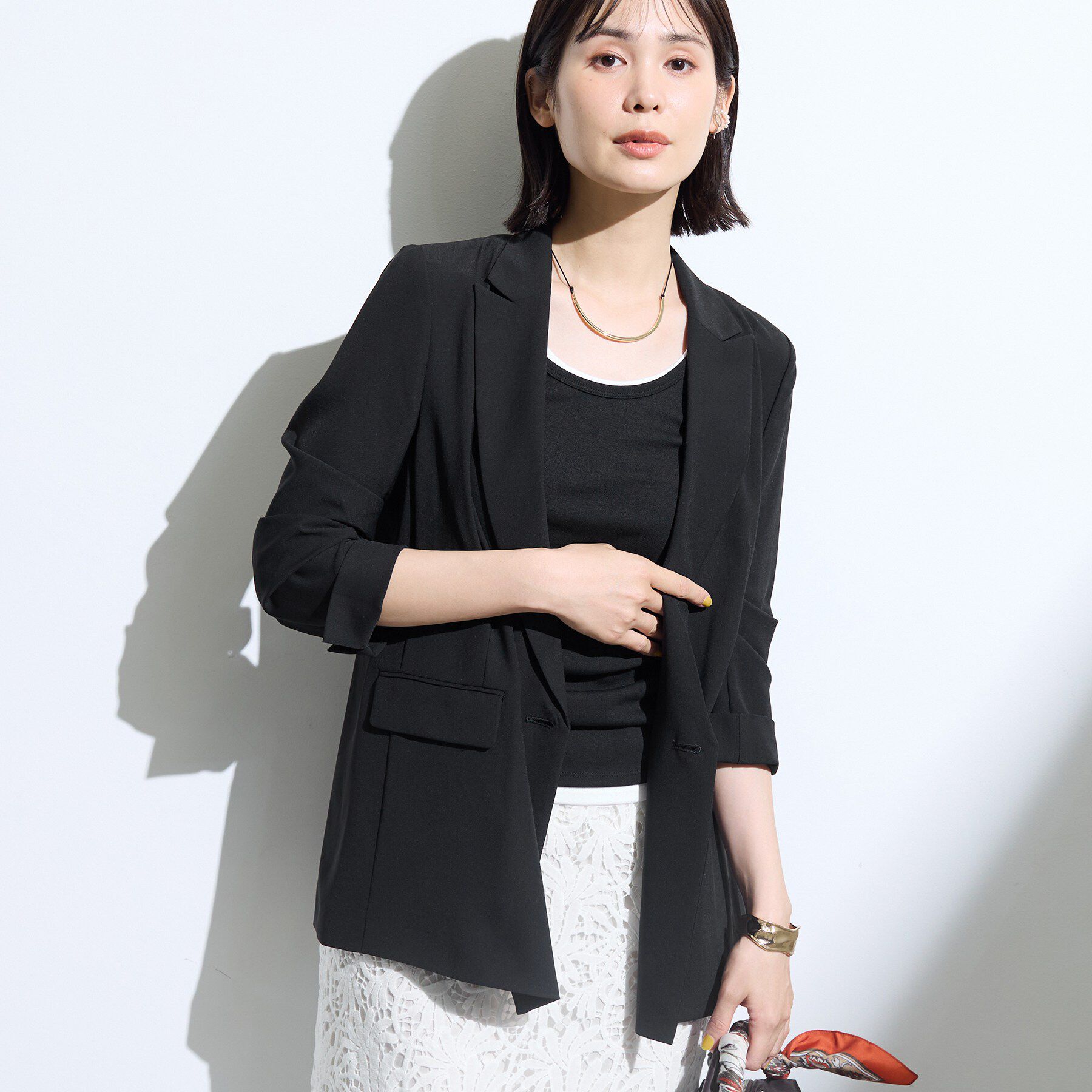 INDIVI「【接触冷感/UVケア/着る日傘】ダブルジャケット」|テーラードジャケット|