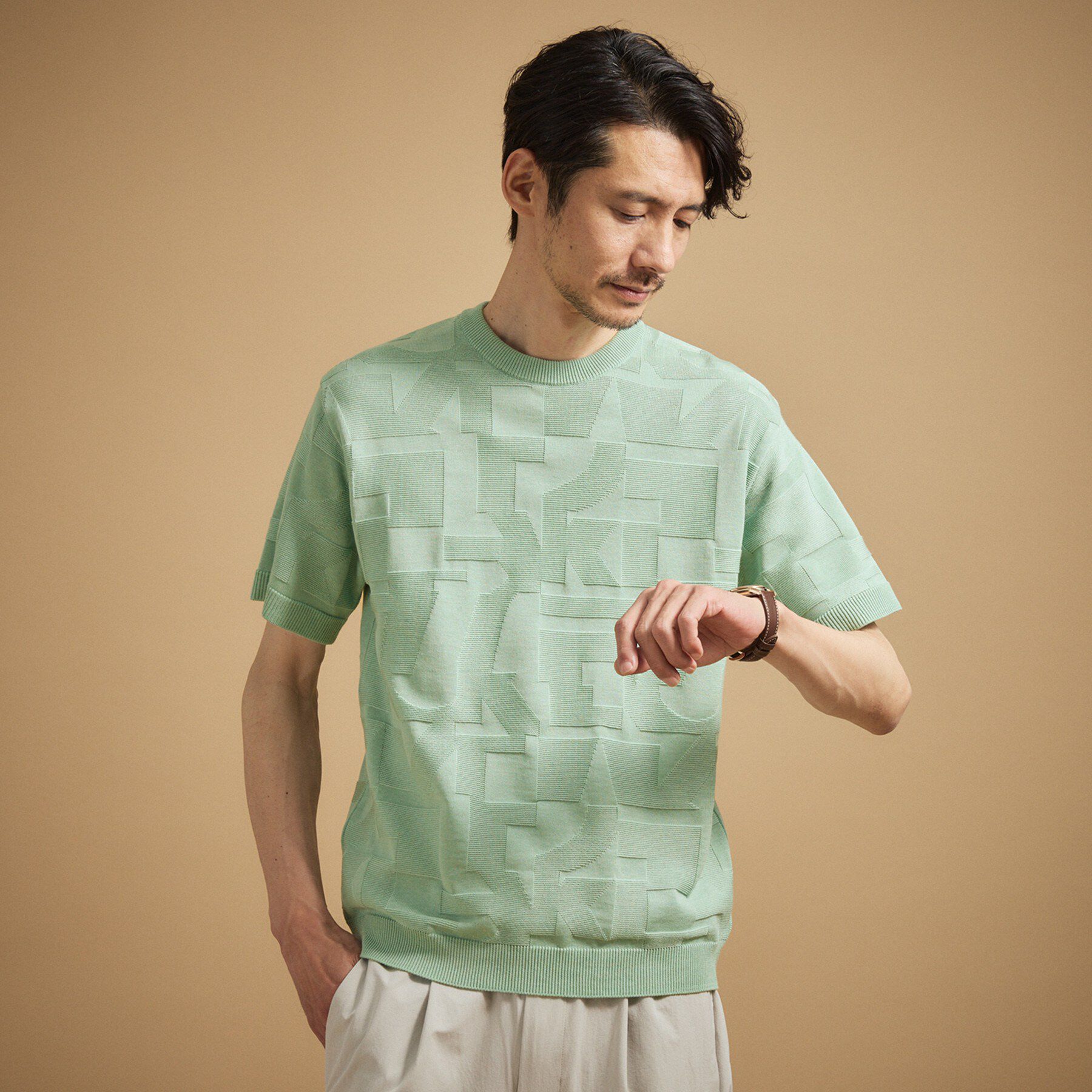 TAKEO KIKUCHI「【徳島ニット】ニットＴシャツ」|ニット・セーター|