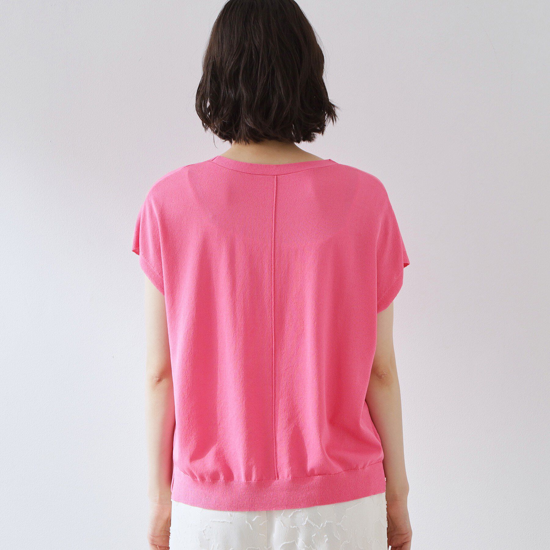 THE SHOP TK「【さらっとタッチ】風通しのいい Vネックサマーニット」|ニット・セーター|