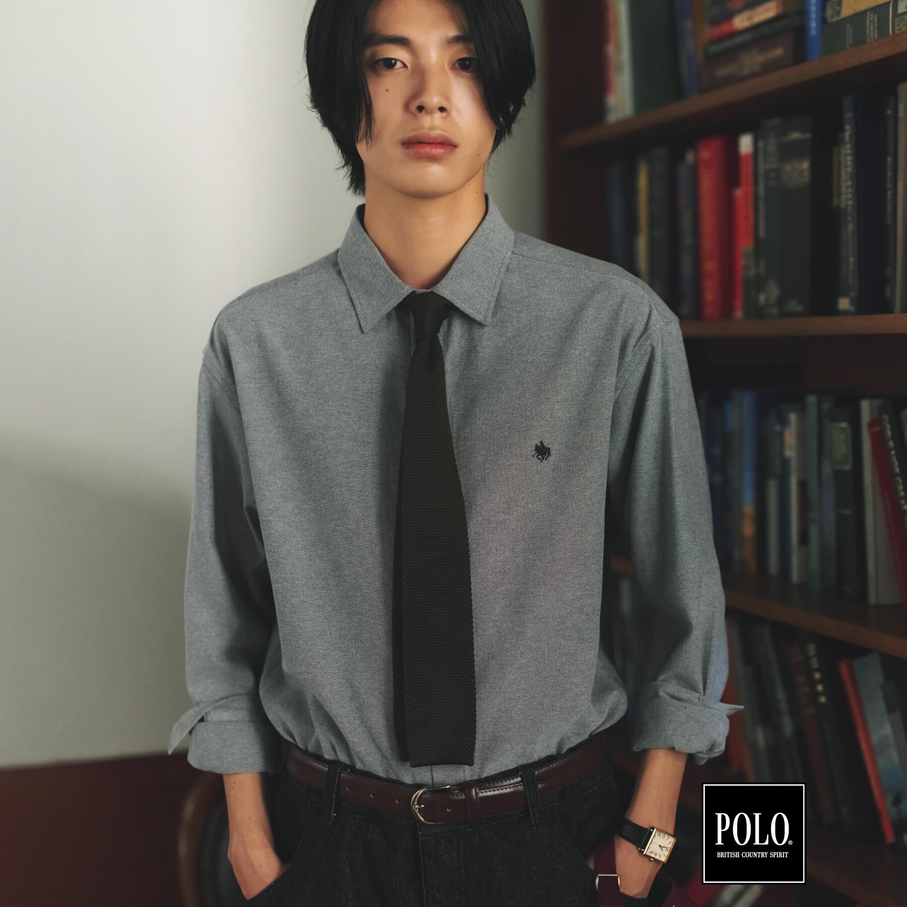 THE SHOP TK「POLO BCS/アソート長袖シャツ」|シャツ・ブラウス|