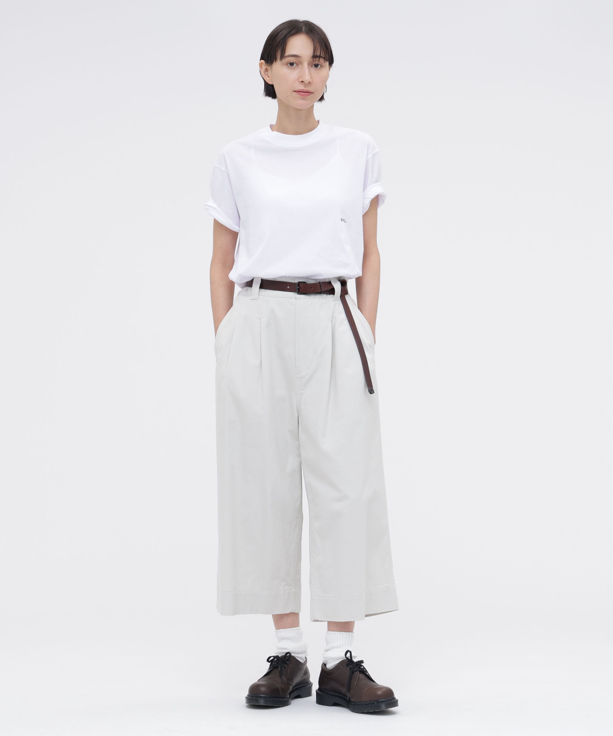 MHL.「MHL. UTILITY WEAR COTTON POLYESTER PLAIN JERSEY TOP」|Tシャツ・カットソー|