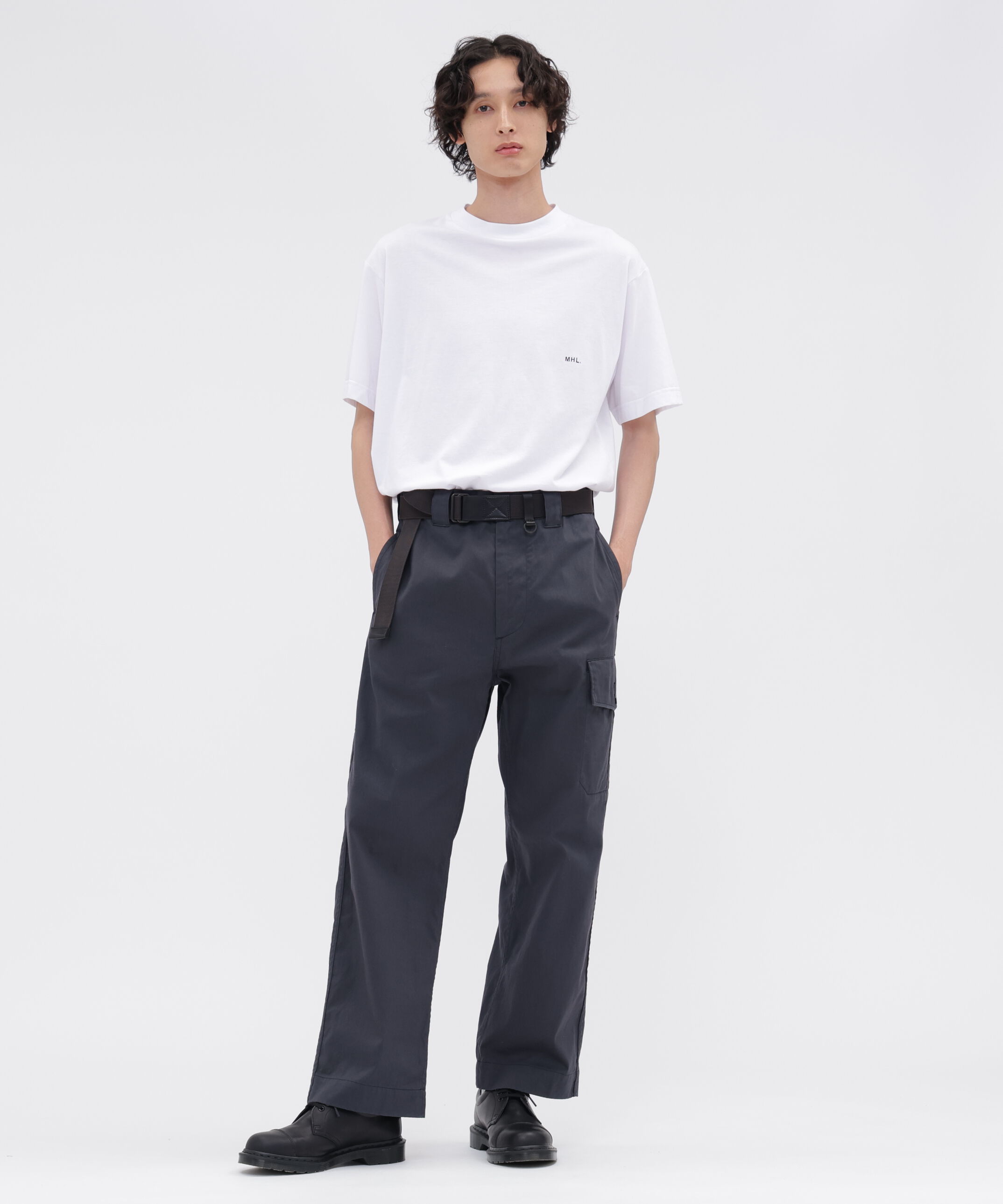 MHL.「MHL. UTILITY WEAR COTTON POLYESTER PLAIN JERSEY TOP」|Tシャツ・カットソー|