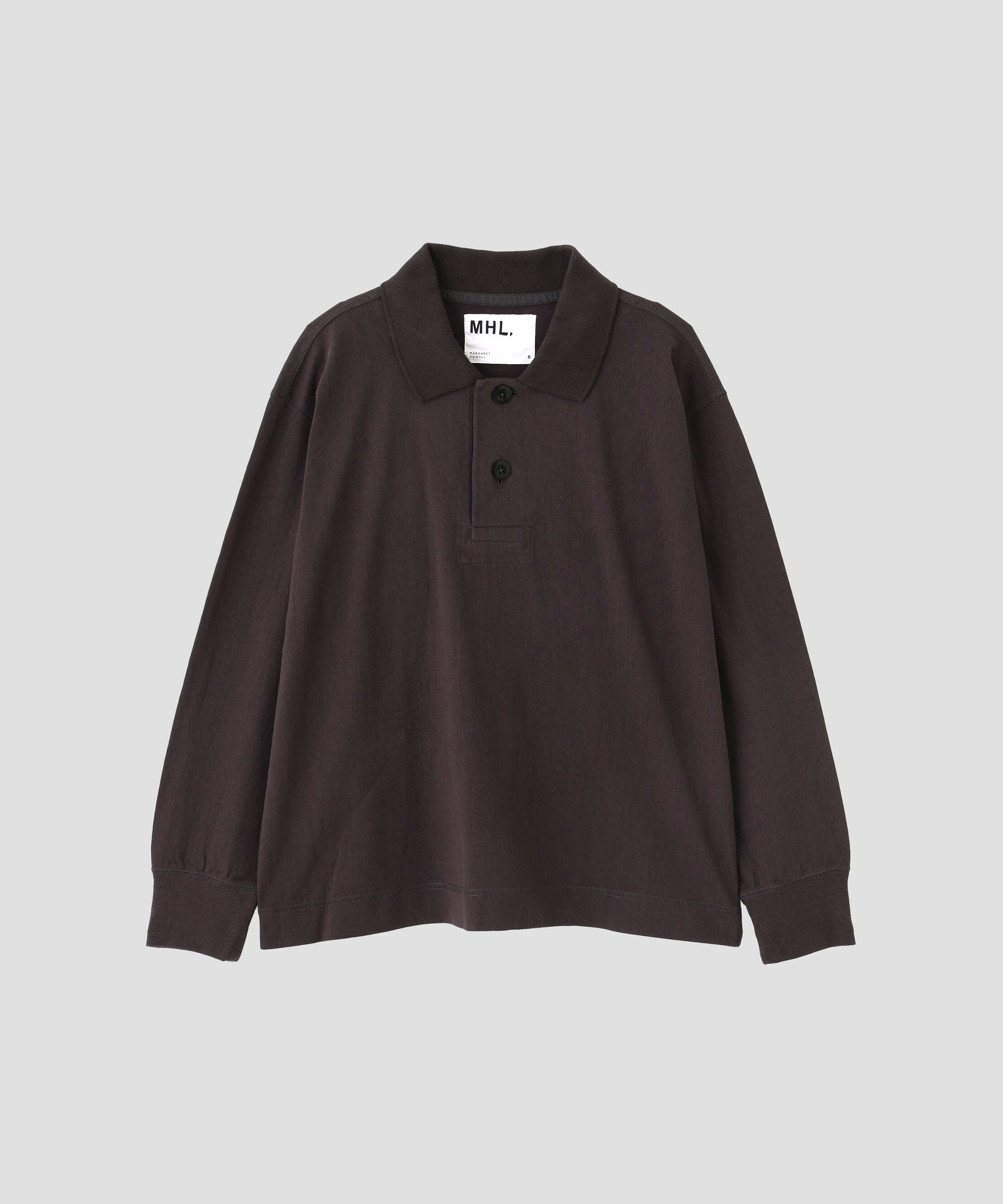 MHL.「FINE GRAIN COTTON JERSEY TOP」|Tシャツ・カットソー|DARK BROWN2