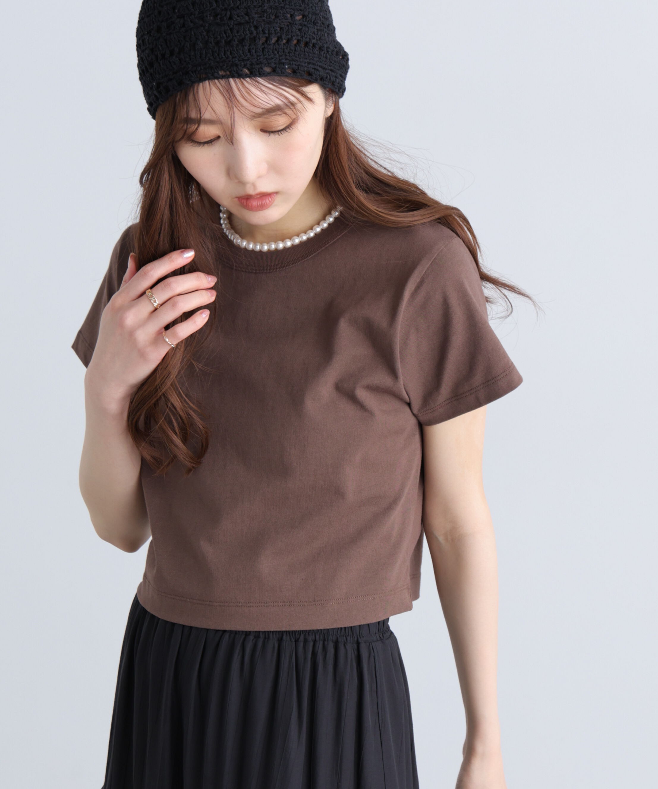  「USAコットンクルーネックTシャツ」|Tシャツ・カットソー|