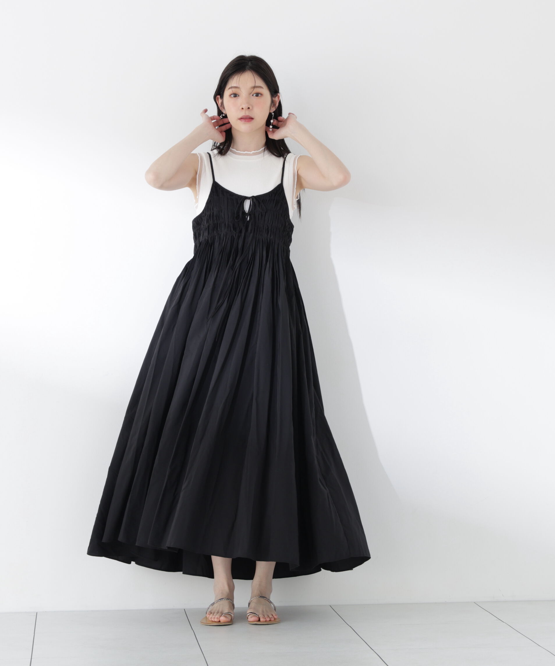PROPORTION BODY DRESSING「＜中川紅葉さん着用＞部分シアーノースリーニット」|ニット・セーター|