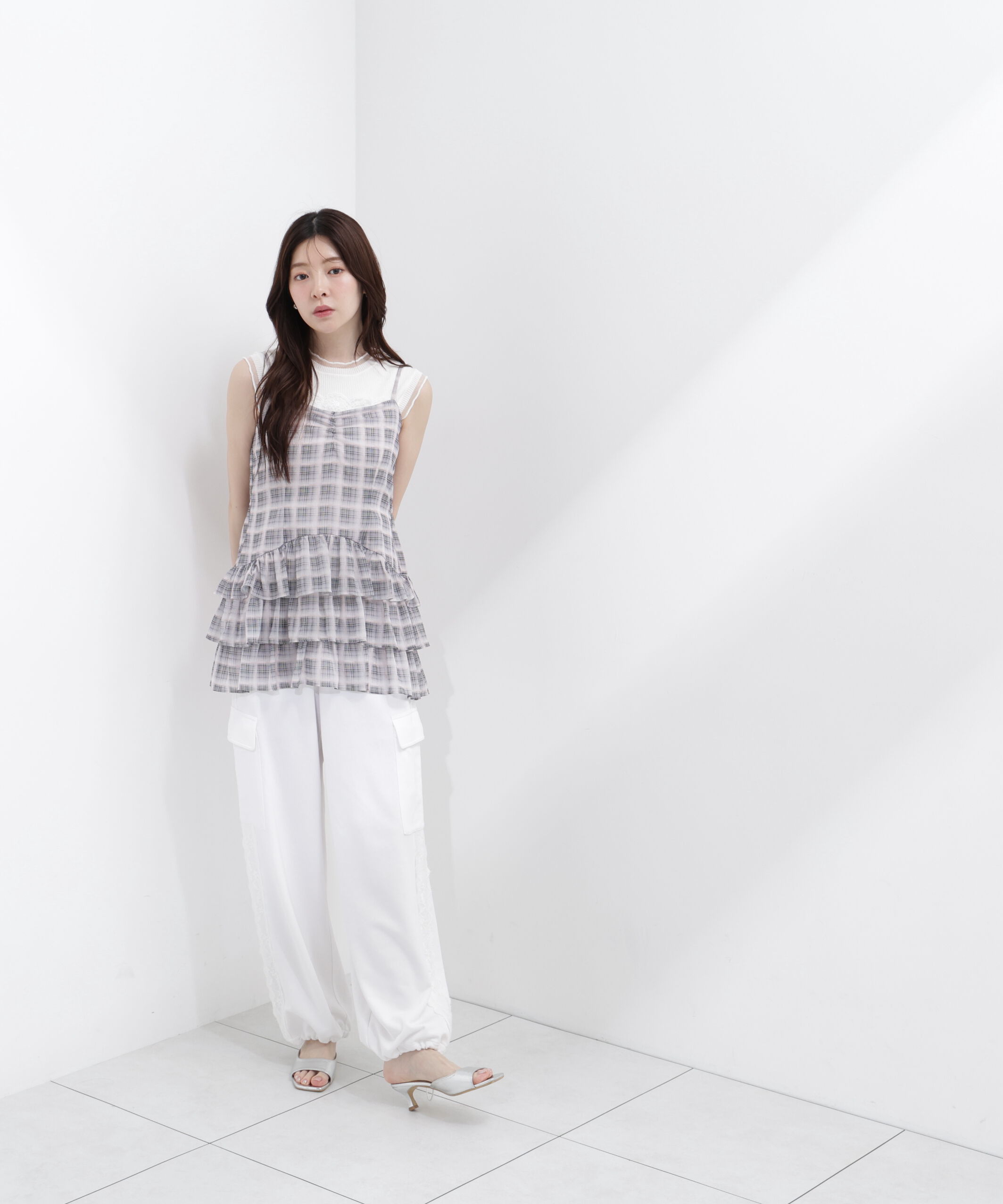 PROPORTION BODY DRESSING「＜中川紅葉さん着用＞部分シアーノースリーニット」|ニット・セーター|