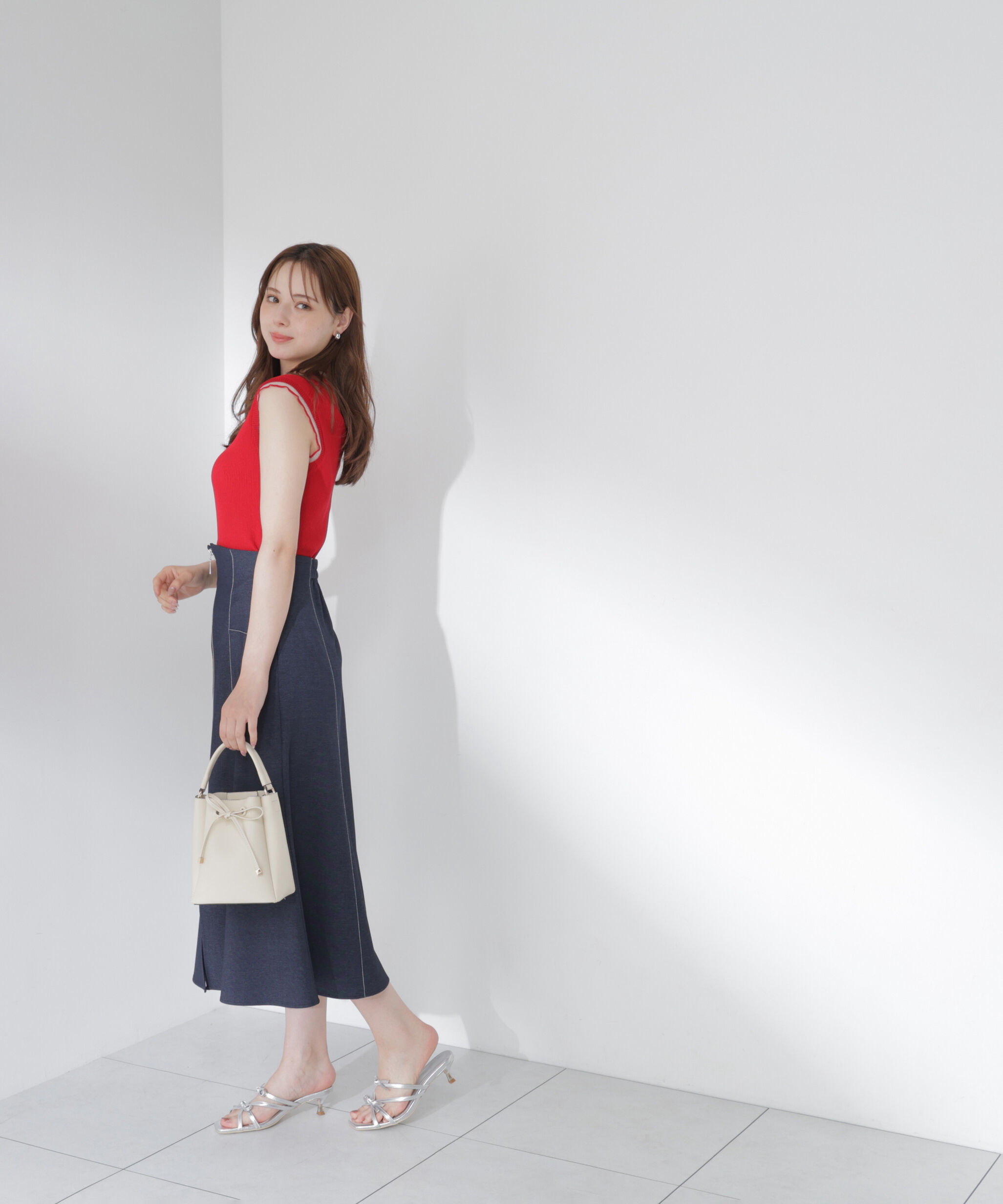 PROPORTION BODY DRESSING「＜中川紅葉さん着用＞部分シアーノースリーニット」|ニット・セーター|