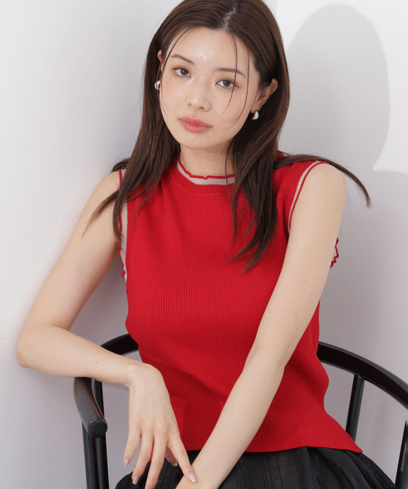 PROPORTION BODY DRESSING「＜中川紅葉さん着用＞部分シアーノースリーニット」|ニット・セーター|