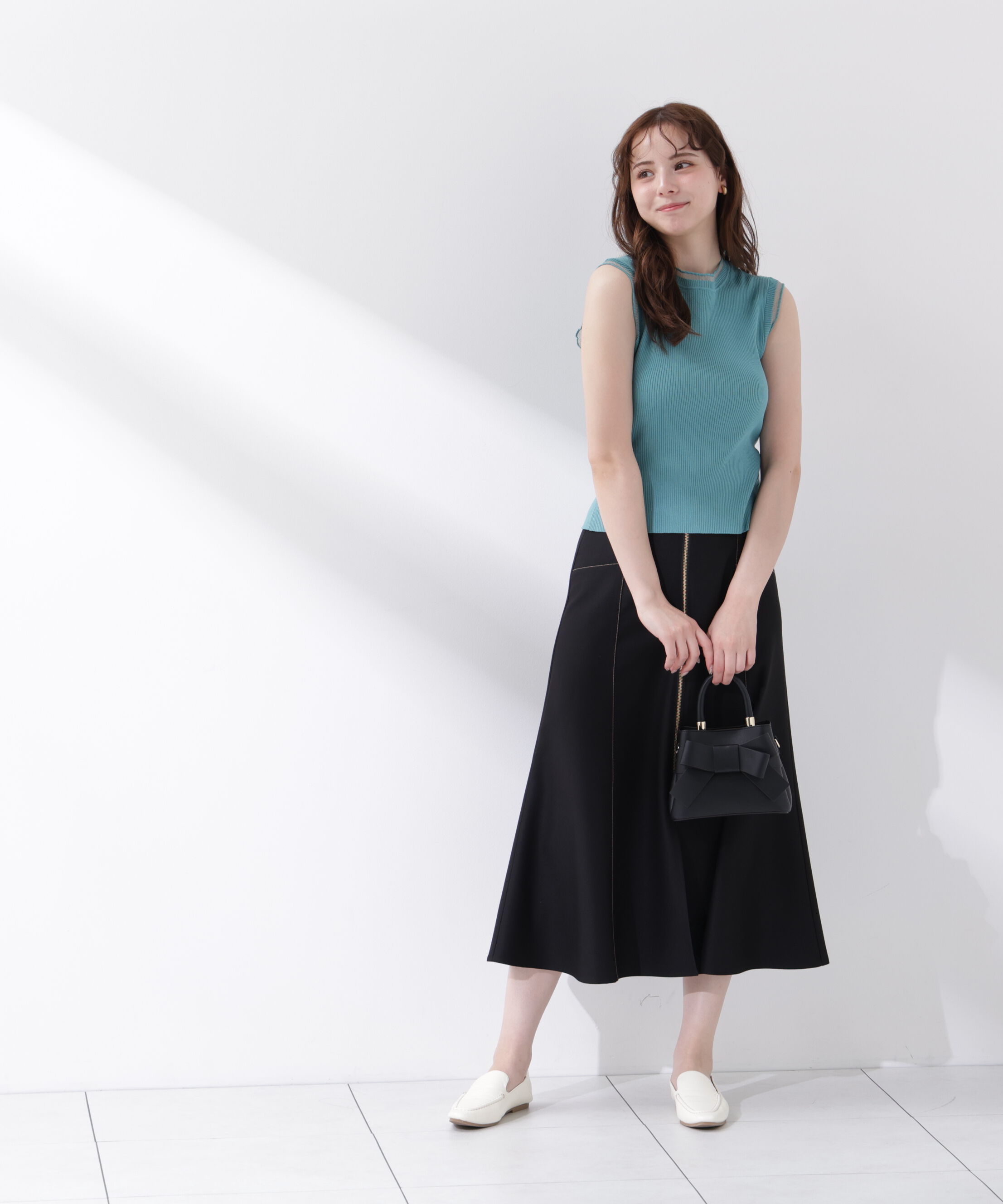 PROPORTION BODY DRESSING「＜中川紅葉さん着用＞部分シアーノースリーニット」|ニット・セーター|
