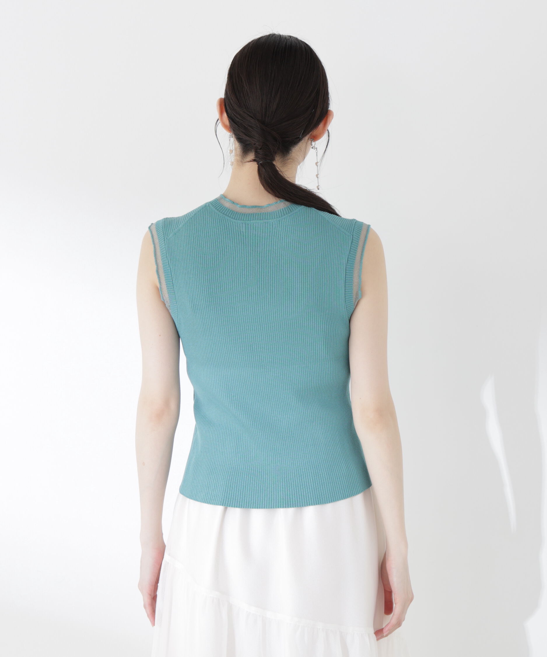 PROPORTION BODY DRESSING「＜中川紅葉さん着用＞部分シアーノースリーニット」|ニット・セーター|
