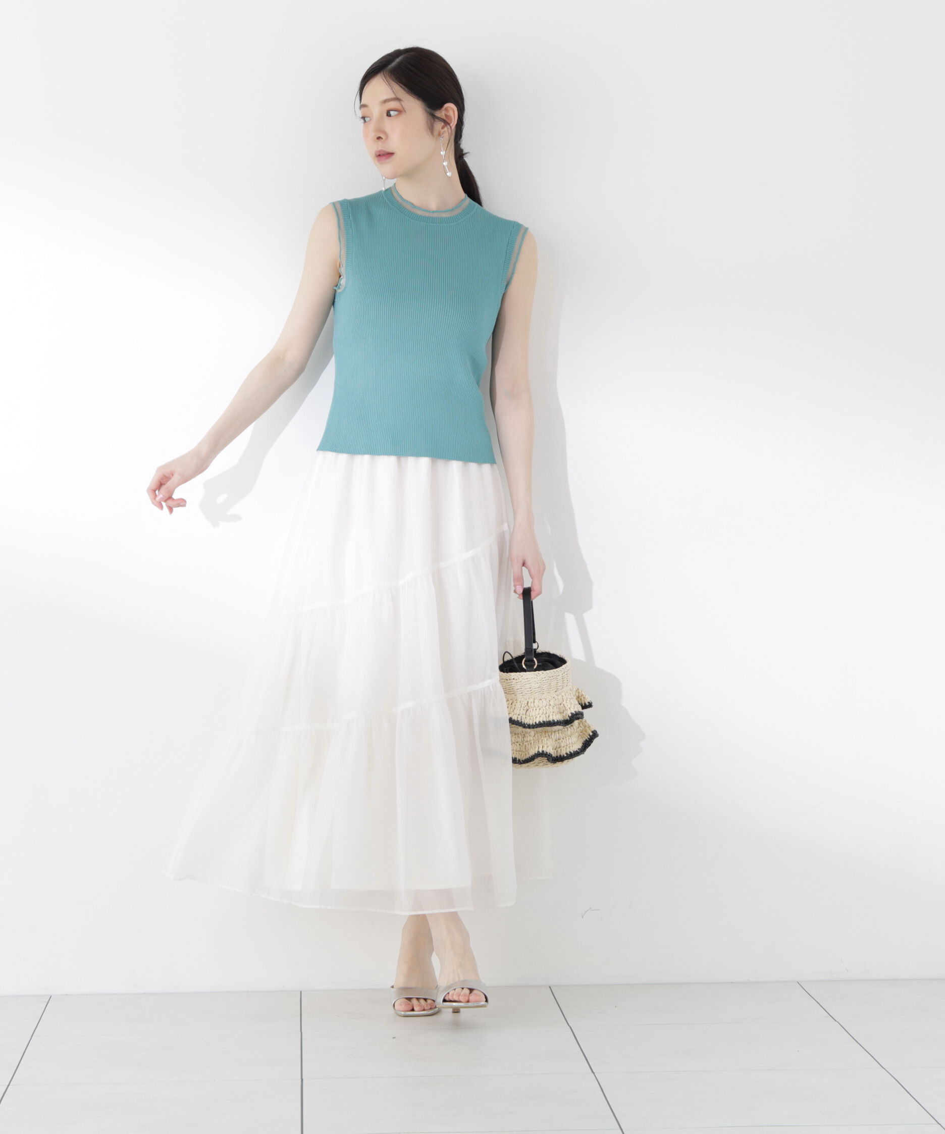 PROPORTION BODY DRESSING「＜中川紅葉さん着用＞部分シアーノースリーニット」|ニット・セーター|