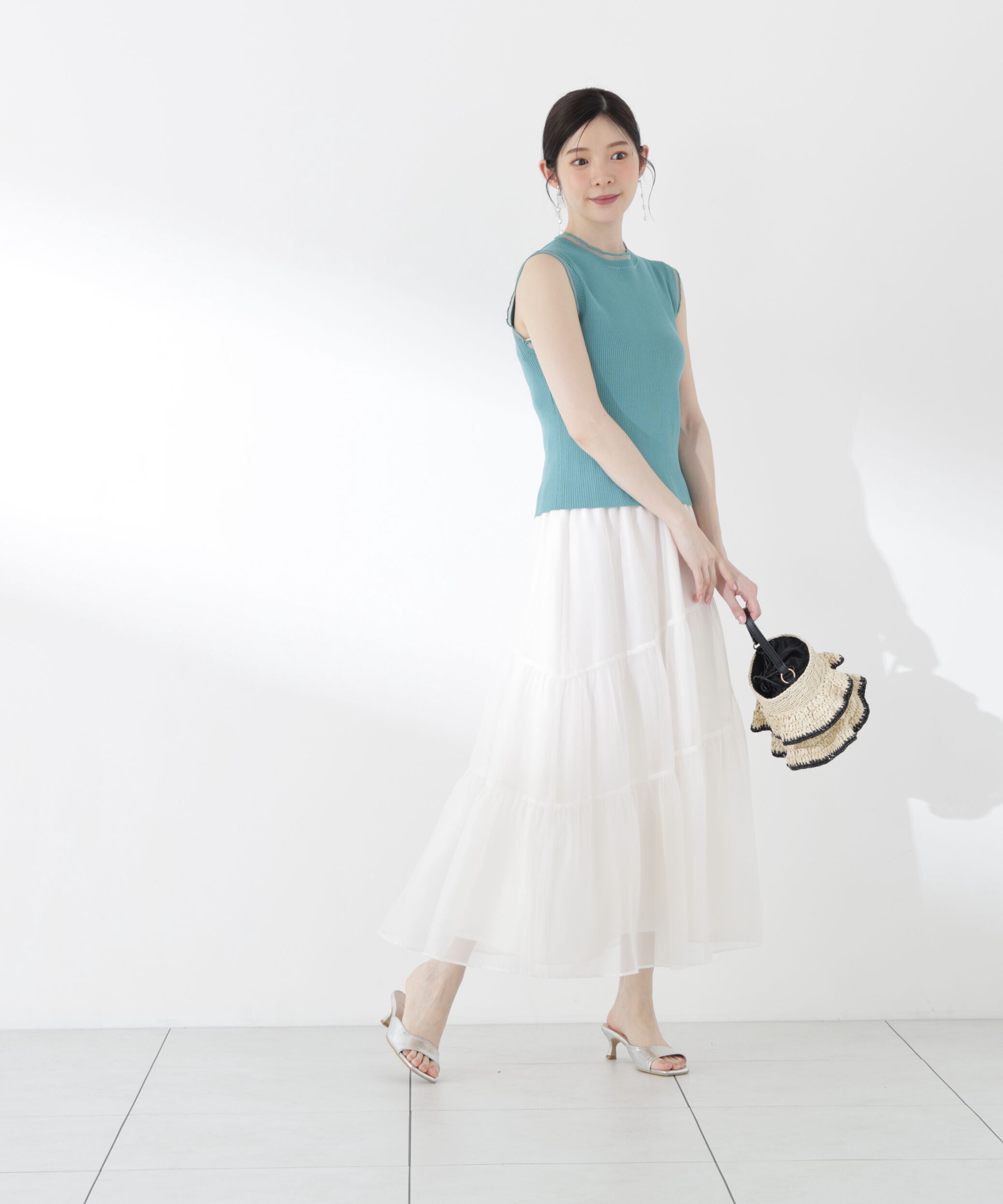 PROPORTION BODY DRESSING「＜中川紅葉さん着用＞部分シアーノースリーニット」|ニット・セーター|